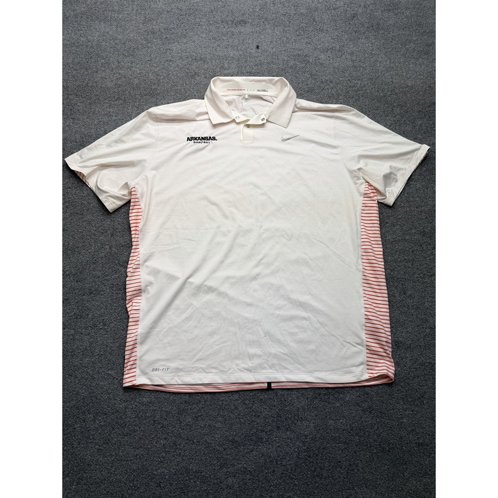 Nike Tiger Woods Arkansas Basketball‎ Polo Dri Fit Men's Size XXL